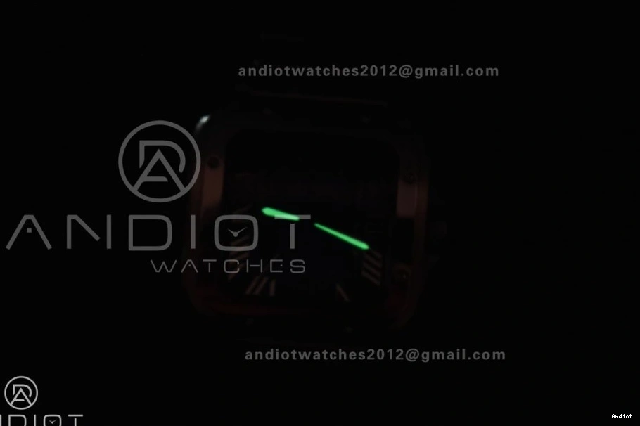 Blue 1:1 Santos BVF Best SS SmartLinks Dial Cartier Bracelet Edition on 9015 MIYOTA V2 de 40mm SS 0119